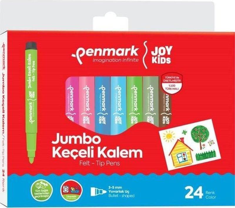 Süper Yıkanabilir Jumbo Keçeli Kalem 24 Lü