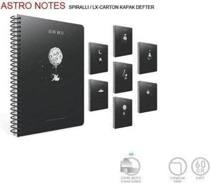 Astro Notes Sp.Karton Kpk.Def. A6 80 Yp. Çizgili