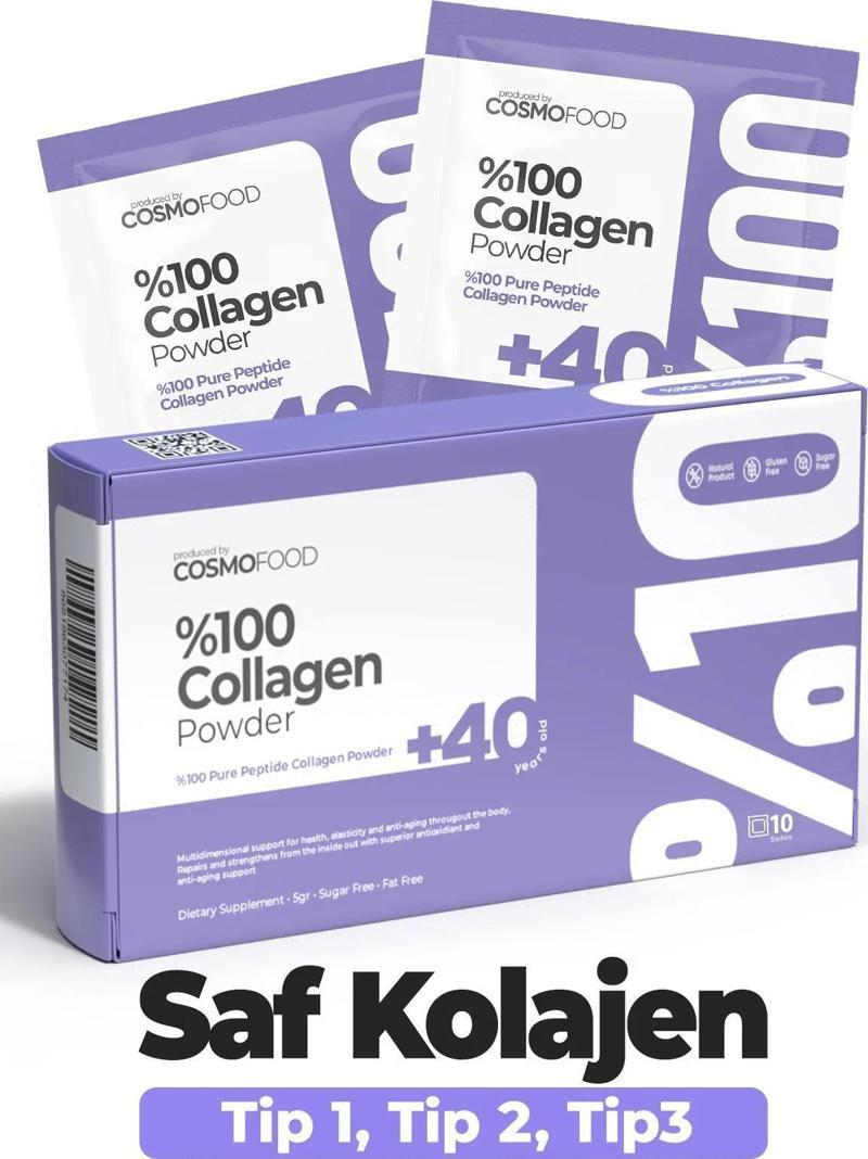 %100 Collagen Powder +40 Saf Kolajen