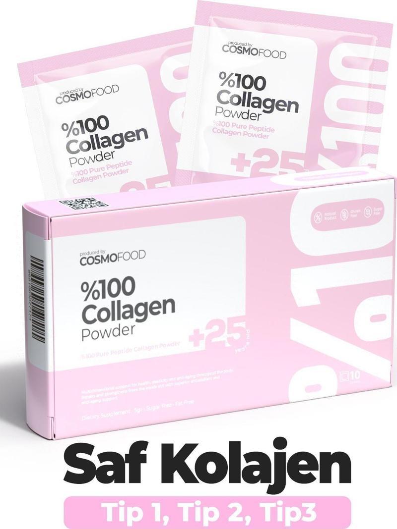 %100 Collagen Powder +25 Saf Kolajen