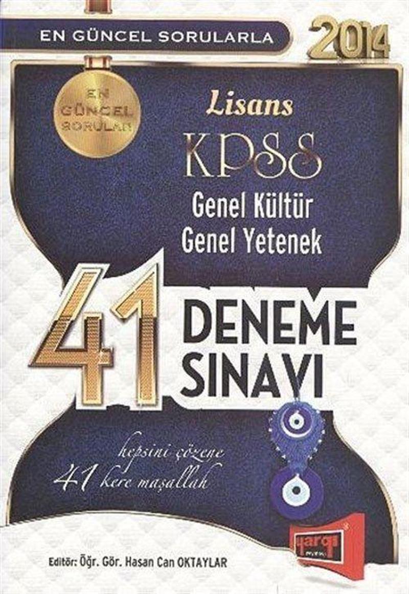 2014 KPSS Lisans Genel Kültür Genel Yetenek 41 Deneme Sınavı
