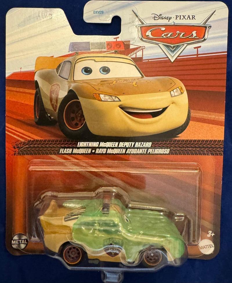 Disney Pixar Cars Lightning McQueen Deputy Hazard HTX87