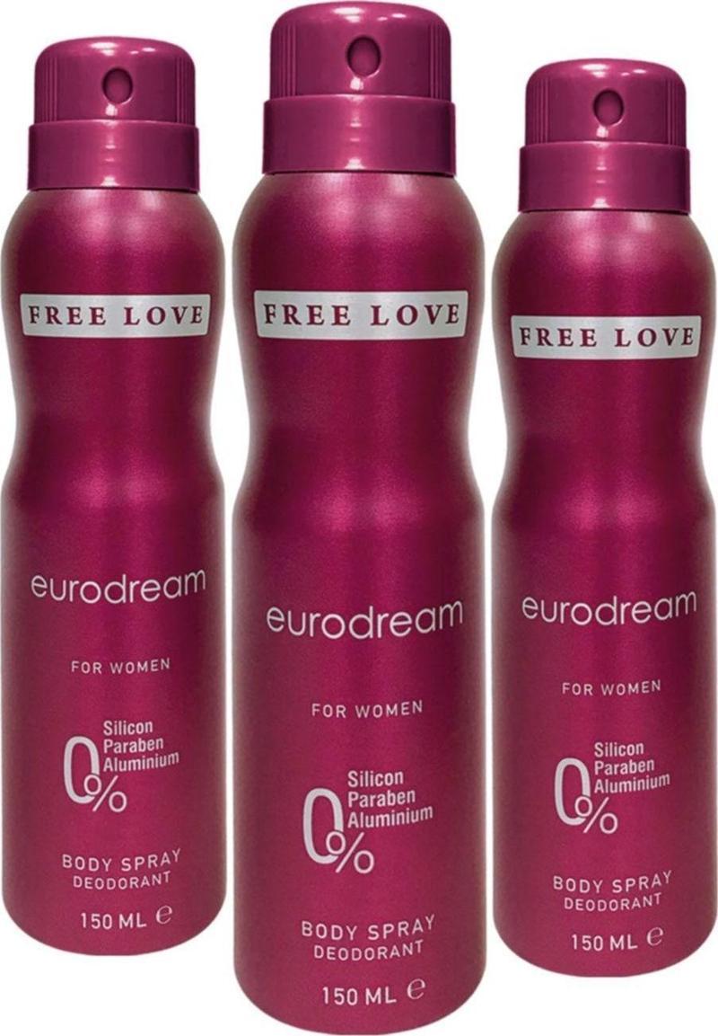 Eurodream Kadın Deodorant 150 ml 3 Adet