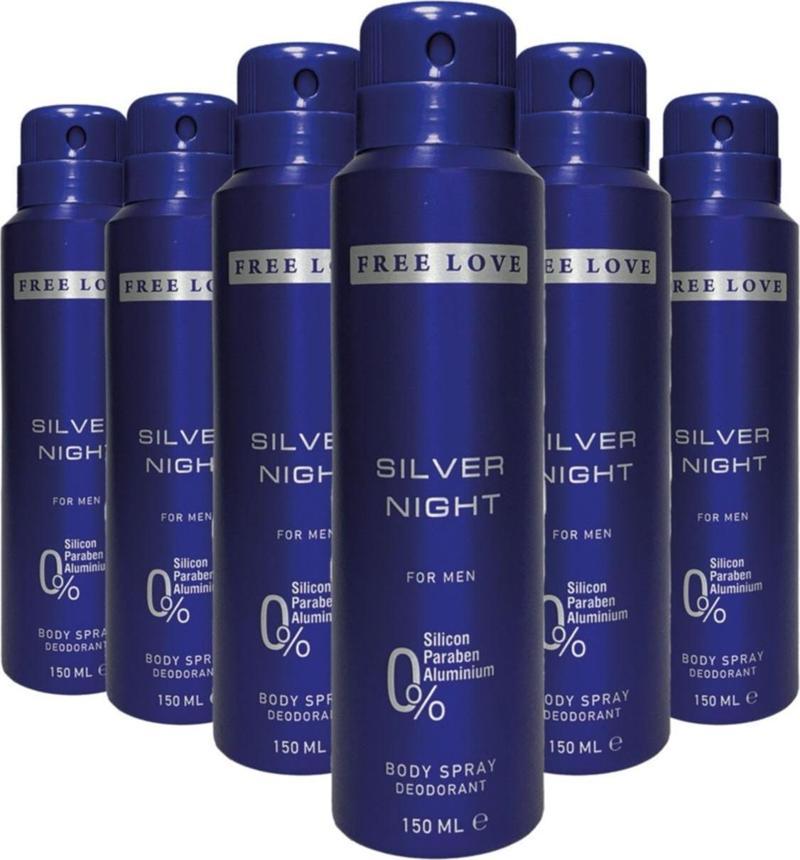 Silver Night Erkek Deodorant 150 ml 6 Adet