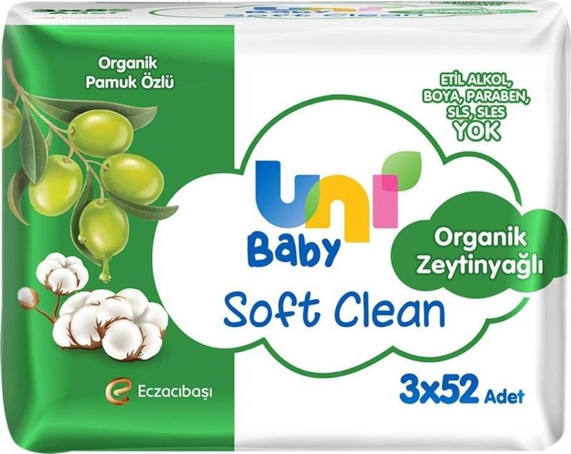 Soft Clean Islak Havlu Organik Zeytinyağlı 3 X 52