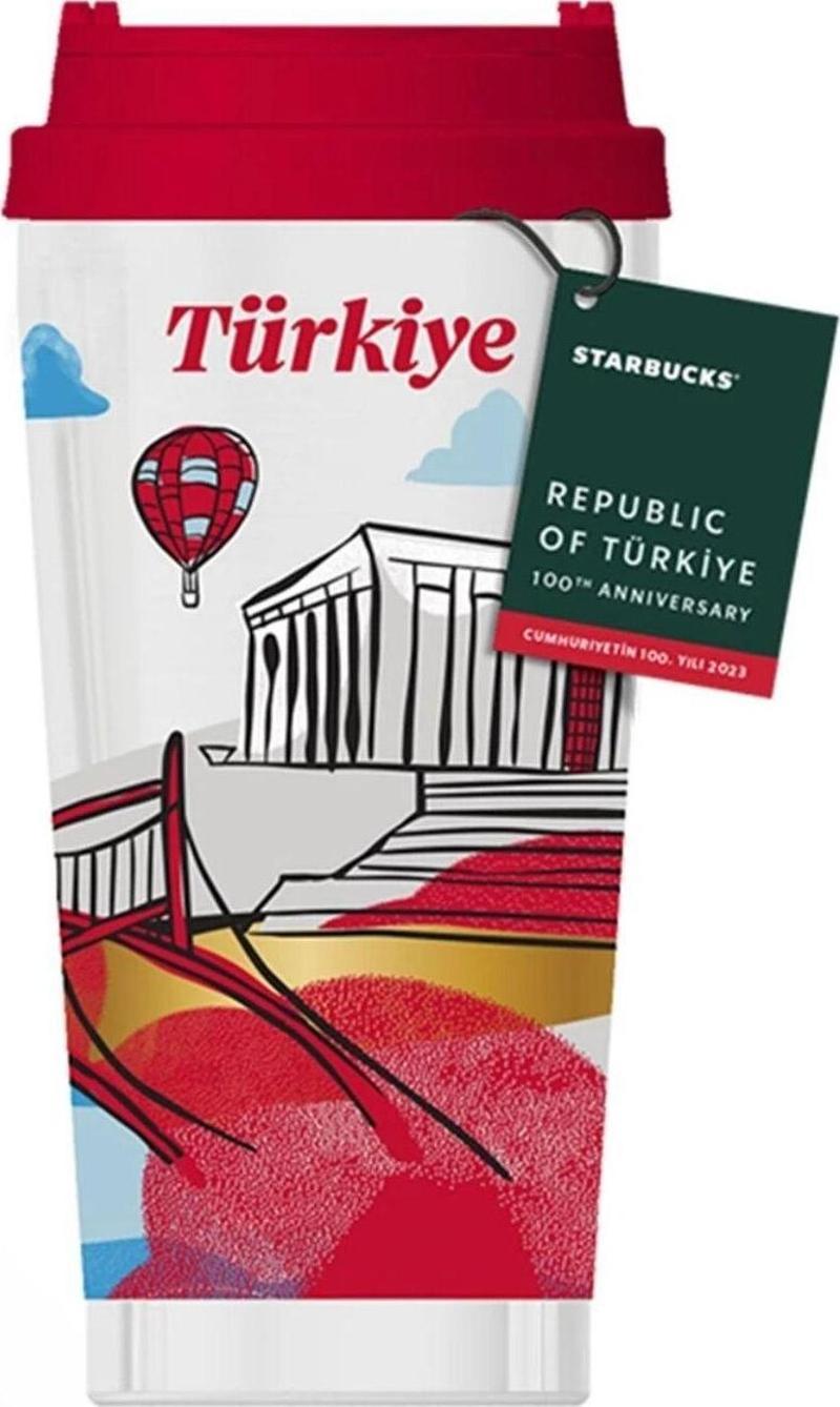 ® Türkiye 100. Yıl Özel Seri Paslanmaz Çelik Termos - Kırmızı - 473 ml
