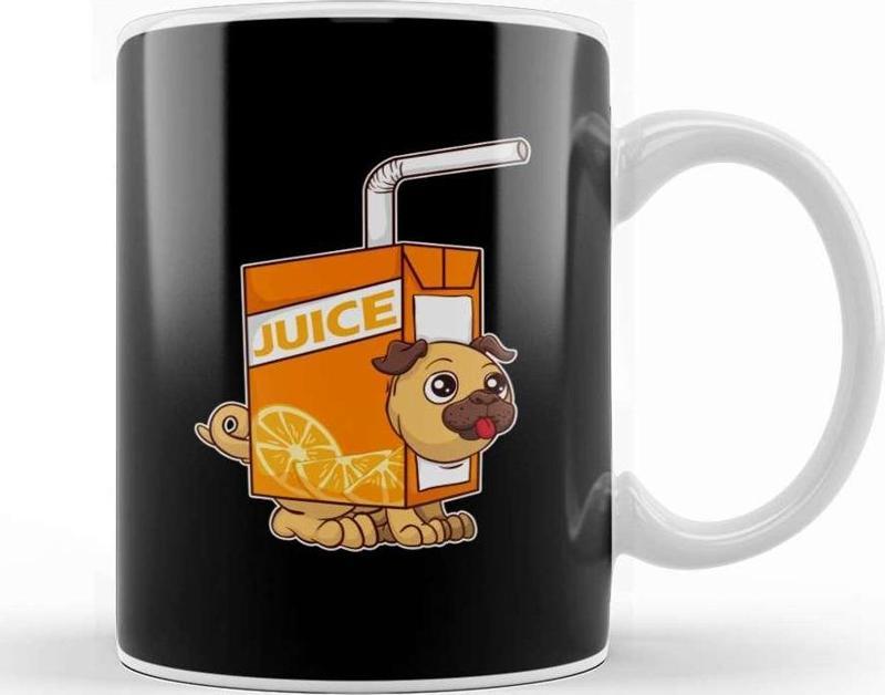Cute & Funny Juice Puppy Dog Obsessed Kupa Bardak Porselen