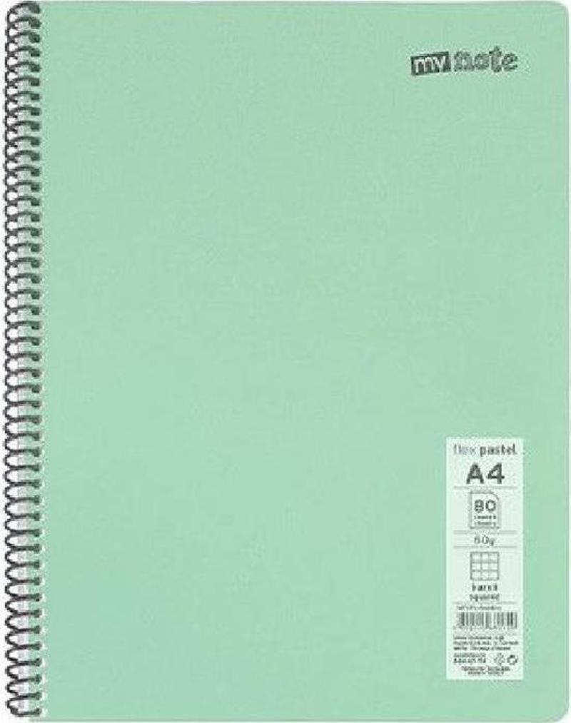 Mynote Flex Neon A4 96 Yaprak Spiralli Çizgili Defter