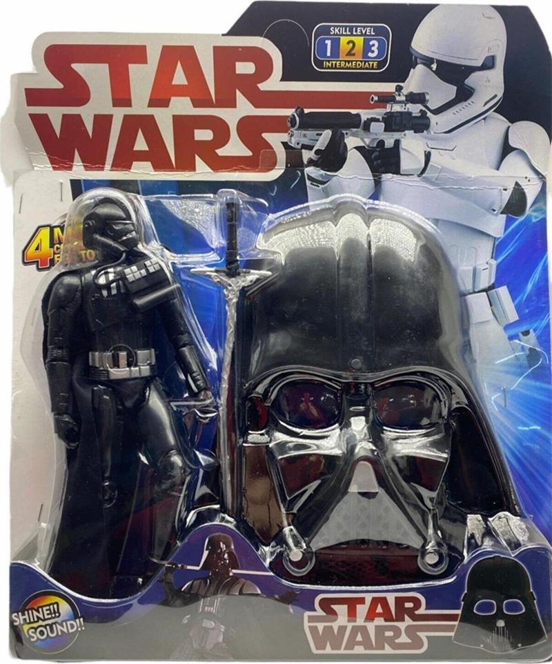 Satranç + Star Wars Darth Vader Sesli, Işıklı Figür, Maske  Kılıç Set