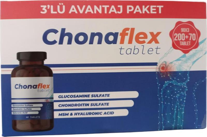 Chonaflex Glucosamine 90 Tablet - 3'lü Avantaj Paket (270 Tablet) 8682340346868