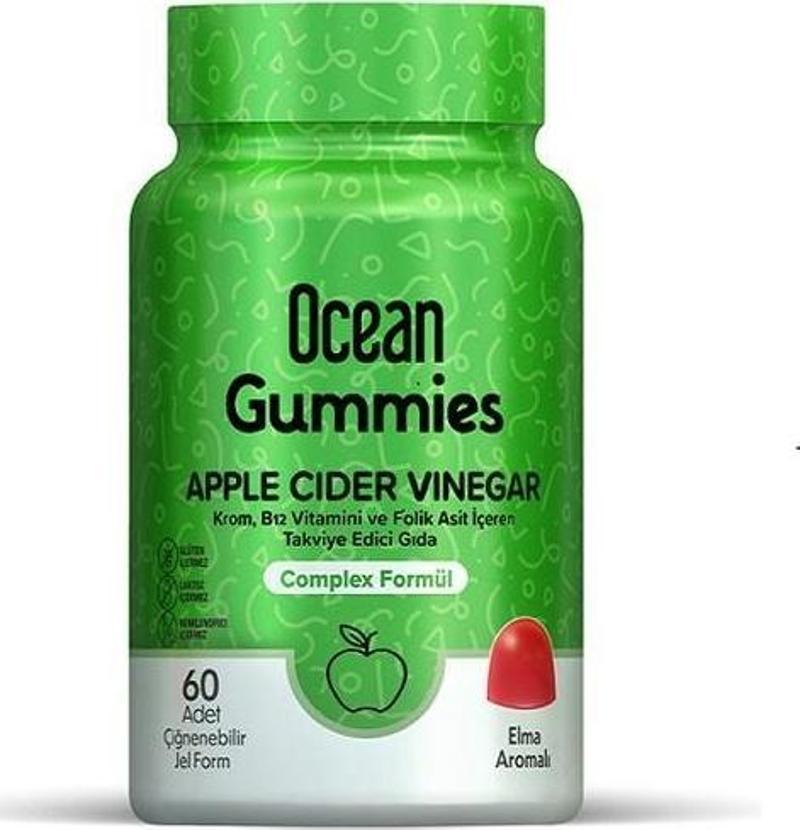 Ocean Gummies Apple Cider Vinegar 60 Çiğneme Form 8697595873700