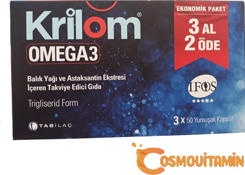 Krilom Omega-3 50 Yumuşak Kapsül - 3 Al 2 Öde 8680133002083