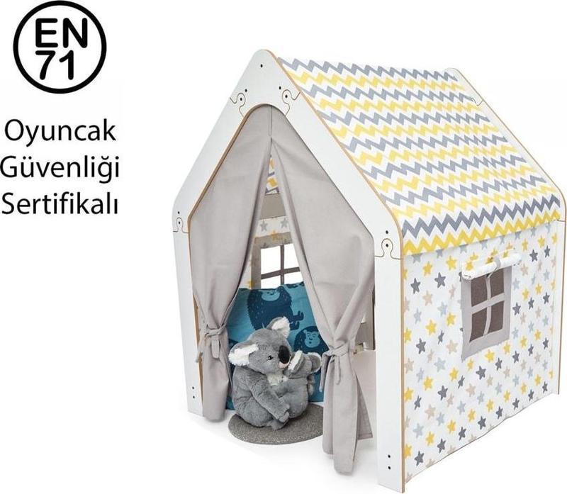 3-6 Yaş Ahşap Montessori Çocuk Oyun Evi / Çadırı