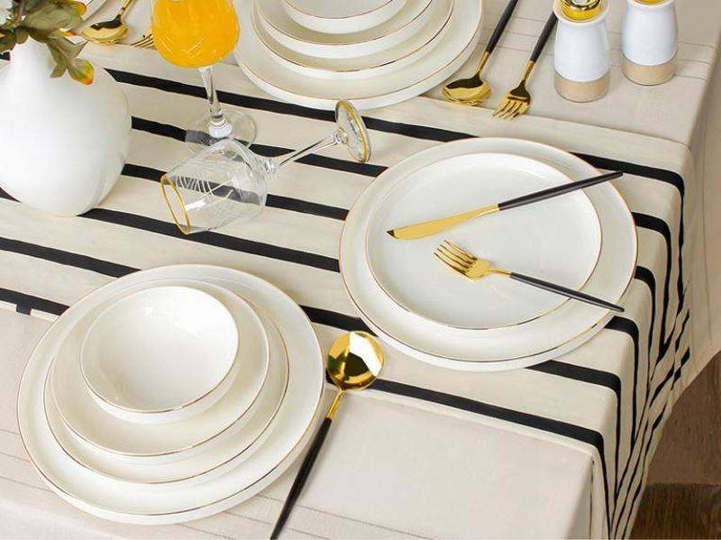 Helen Gold Bone China 24 Parça Yemek Takımı EKSELANS-140