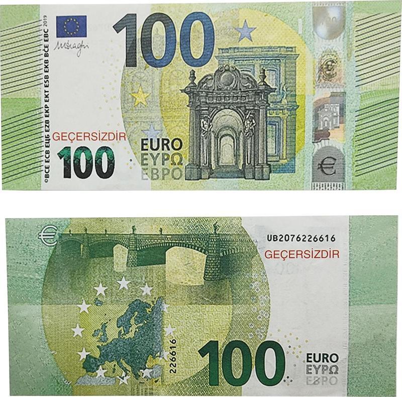 100 Euro 50 Adet Geçersiz Sahte Oyun Parası Düğün Parası - Yüz Euro