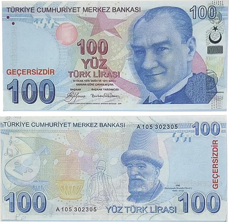 100 Tl 50 Adet Geçersiz Sahte Para Düğün Parası