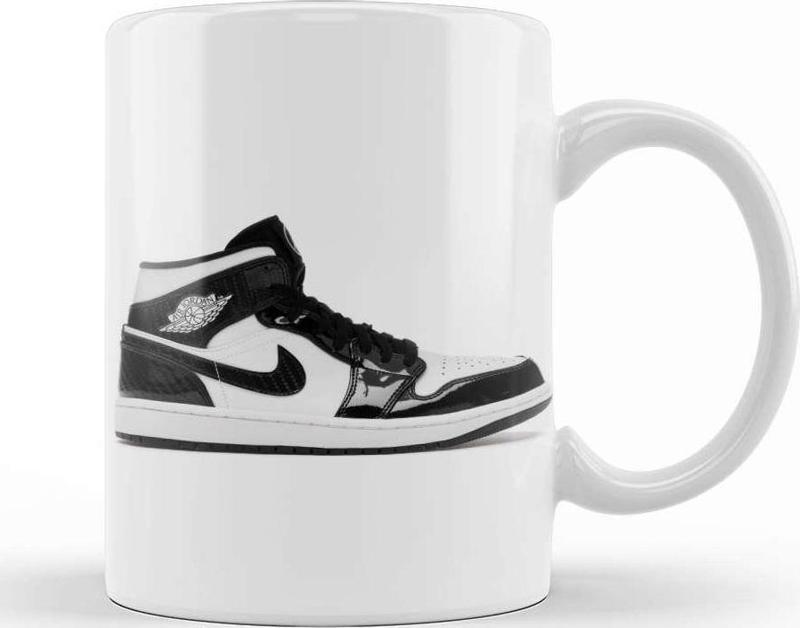 Jordan 1 Mid Carbon Fiber Kupa Bardak Porselen