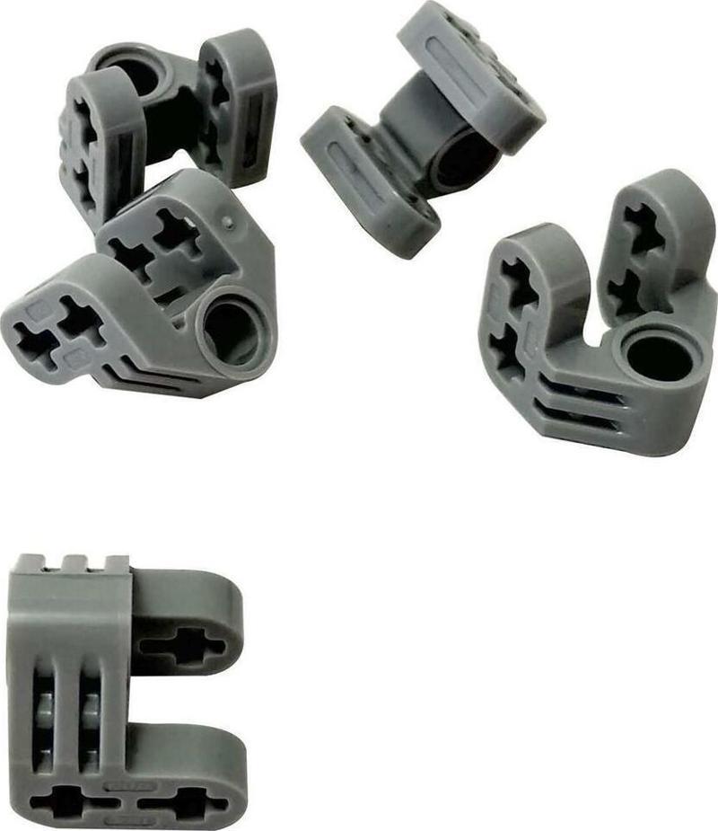 Technic MOC Custom Pin Connector Perpendicular Split Açık Gri