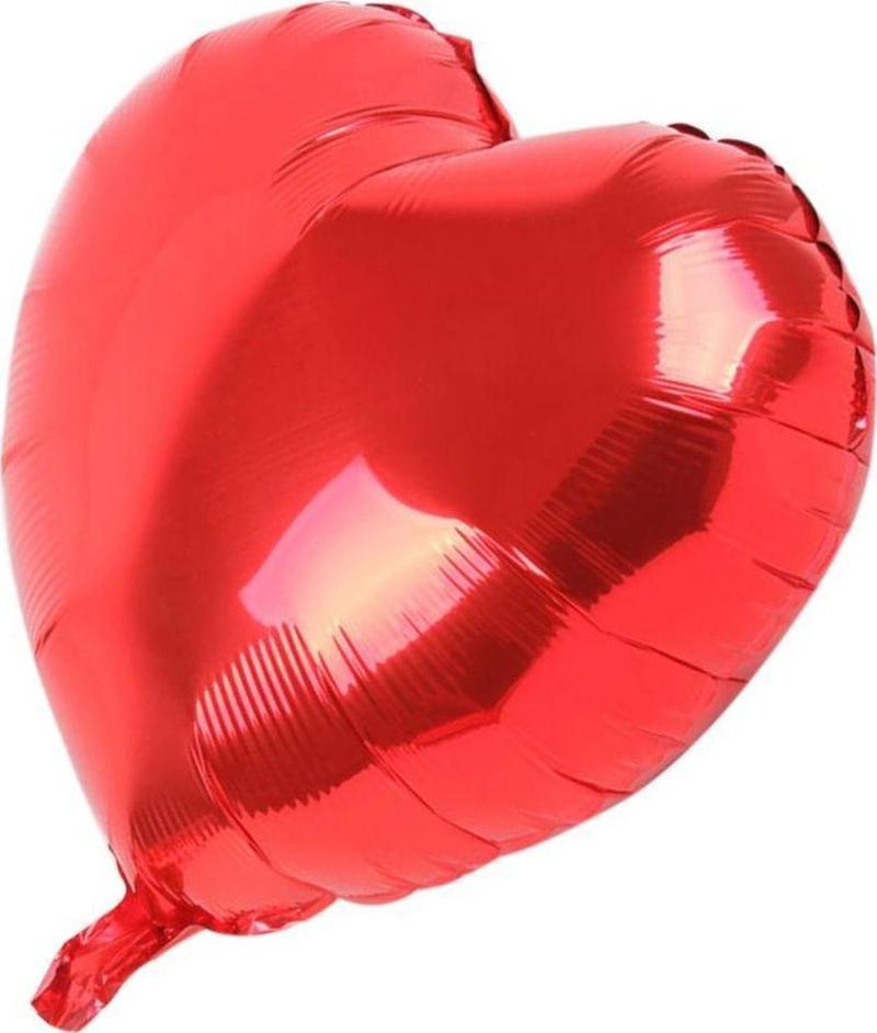 Kalp Balon Folyo Kırmızı 45 cm 18 inç