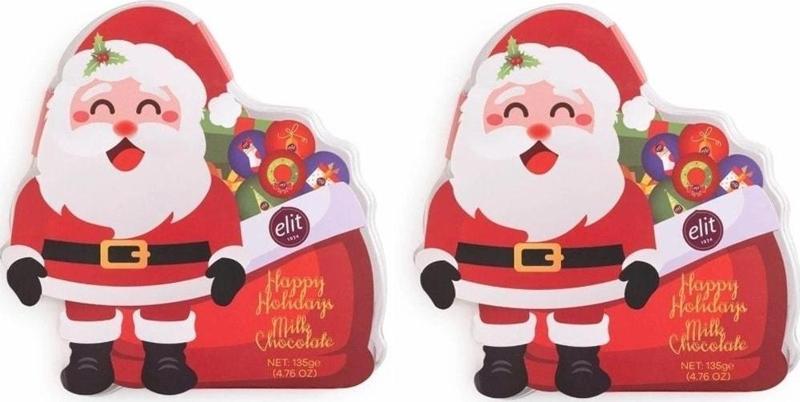 Noel Baba Sütlü Çikolata Asetat Kutu 135 Gr 2 Adet