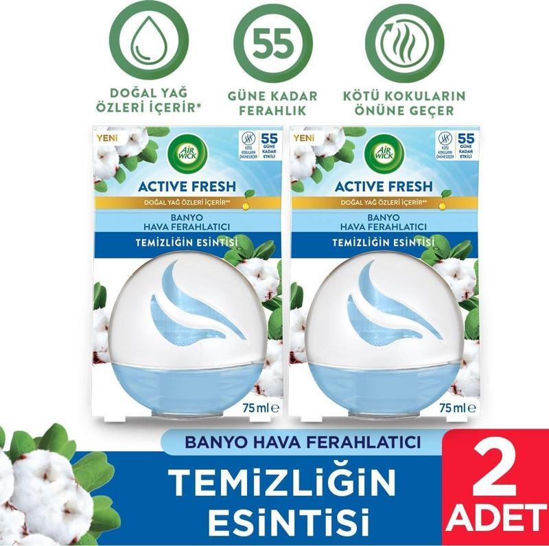 Active Fresh Banyo Ferahlatıcı Oda Kokusu Temizliğin Esintisi 2 x 75 ml