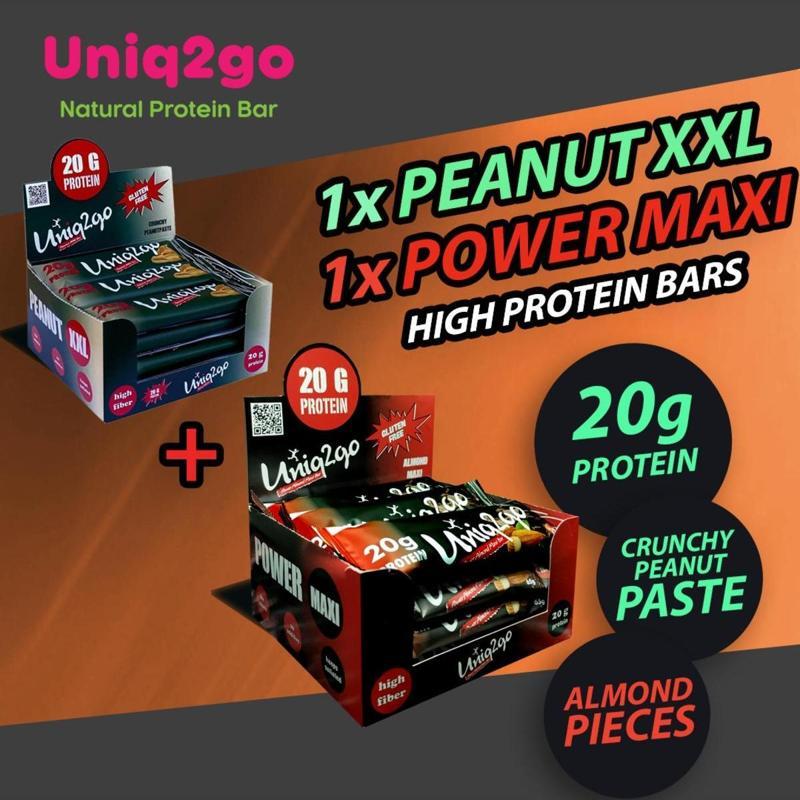 Power Almond Maxibar 65 Gr %30 Protein 12li Kutu Ve Peanut Xxl Protein Bar 67 Gr 12 Adet