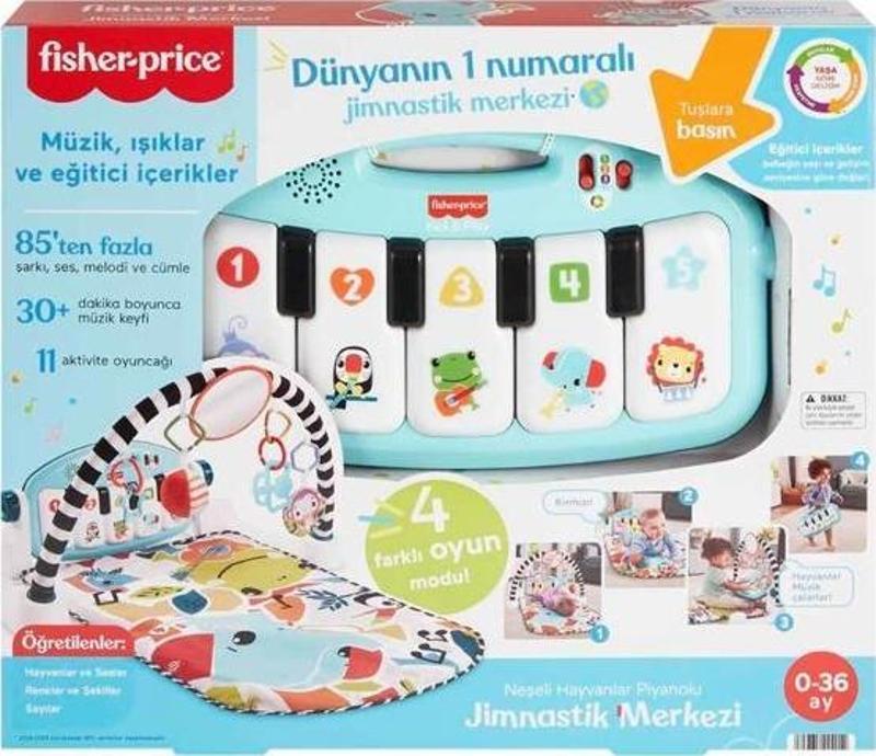 Fisher Price Sesli ve Işıklı Neşeli Hayvanlar Piyanolu Oyun Halısı HWY49