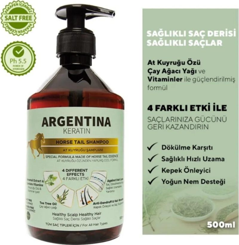 Keratin & Dökülme Önleyici At Kuyruğu Şampuan 500ml