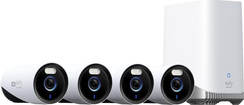 Security eufyCam E330 4 Kamera Kiti, 4K Dış Mekan Güvenlik Kamerası