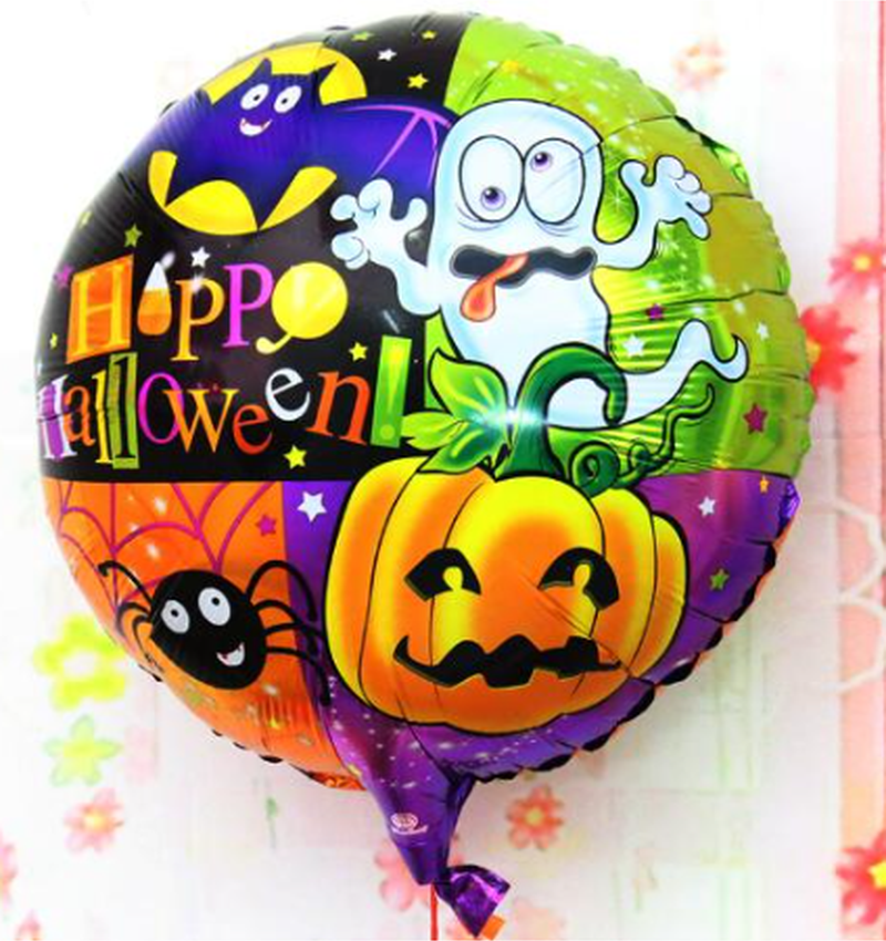 Halloween Örümcekli Kabaklı Folyo Balon 18 inç