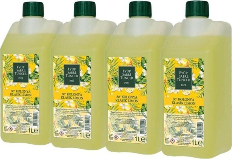 Klasik Limon Kolonyası Yedek Şişe 1 Litre X 4 Adet