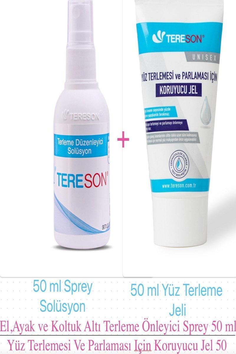 Terleme Önleyici Sprey 50 Ml + Yüz Terlemesi Ve Parlaması Için Koruyucu Jel 50 Ml