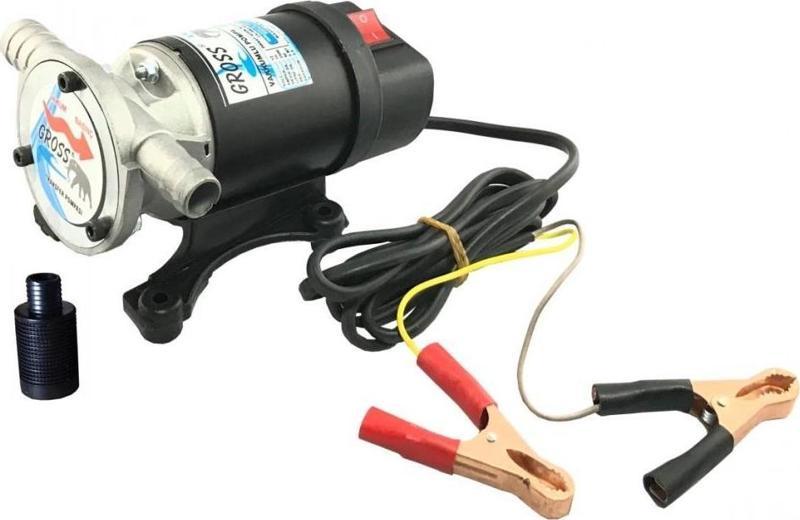 12 Volt Vakumlu Sıvı Aktarım 3/4"Mazot Su Süt Pompası Kendinden Emişli