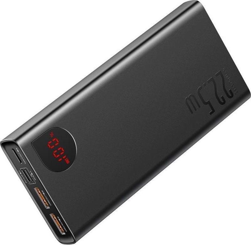 22.5W 20000Mah Ultra Hızlı Taşınabilir Powerbank, Dijital Led Göstergeli,Metal Kasa Powerbank