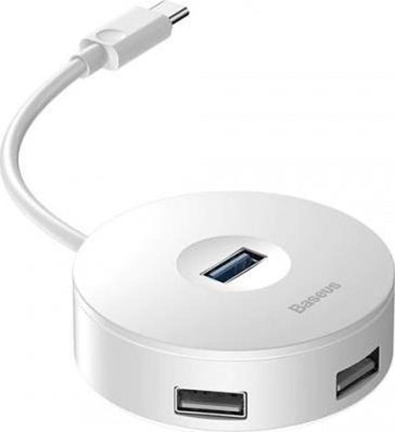 4'lü Type C To USB Port Çoklayıcı Adaptör, USB 3.0 1X, USB 2.0 3X, Micro USB 1X