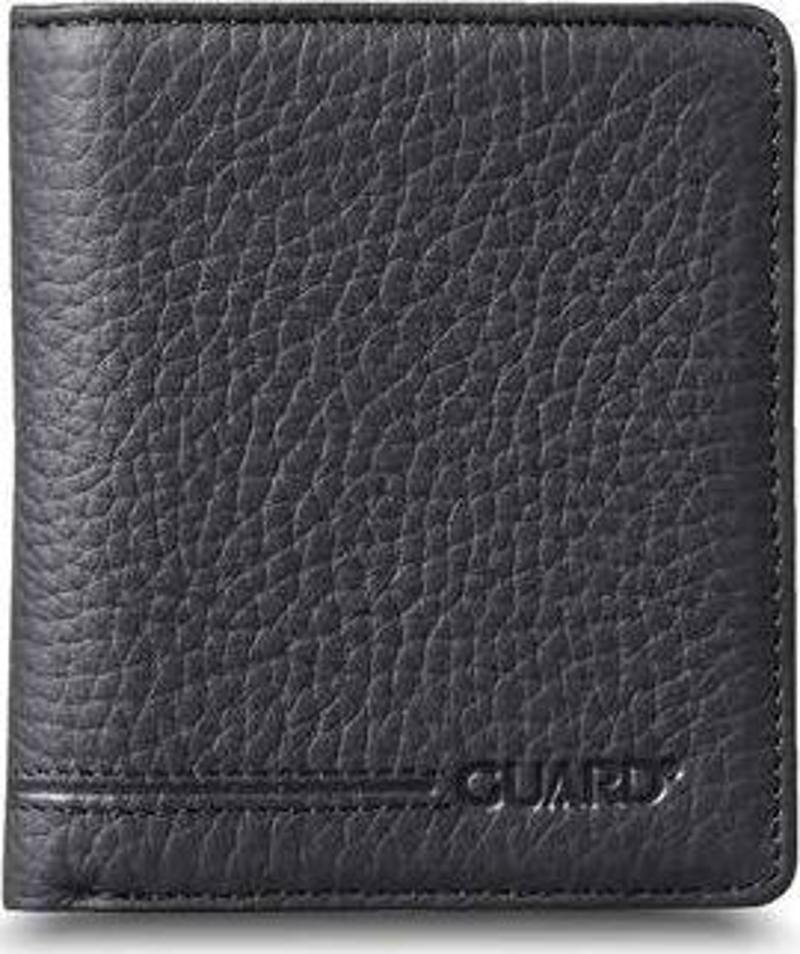 Bozuk Para Girişli Mat Siyah Deri Erkek Cüzdanı - GRD2403XW22130
