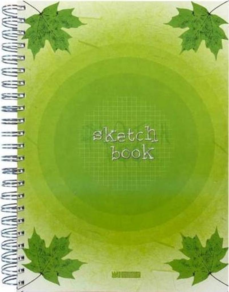 A4 Spiralli Double Kapak Sketchbook Defter 180 Yp. Kareli