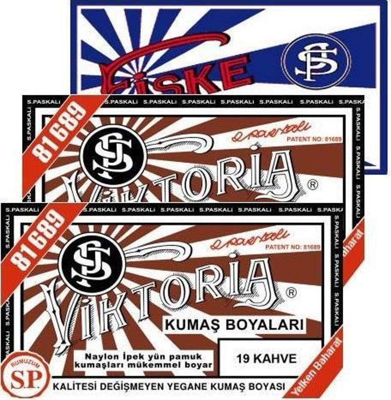 Kumaş Boyası 19 Kahve Rengi 2Pk+Fiske Sabitleme 1Pk