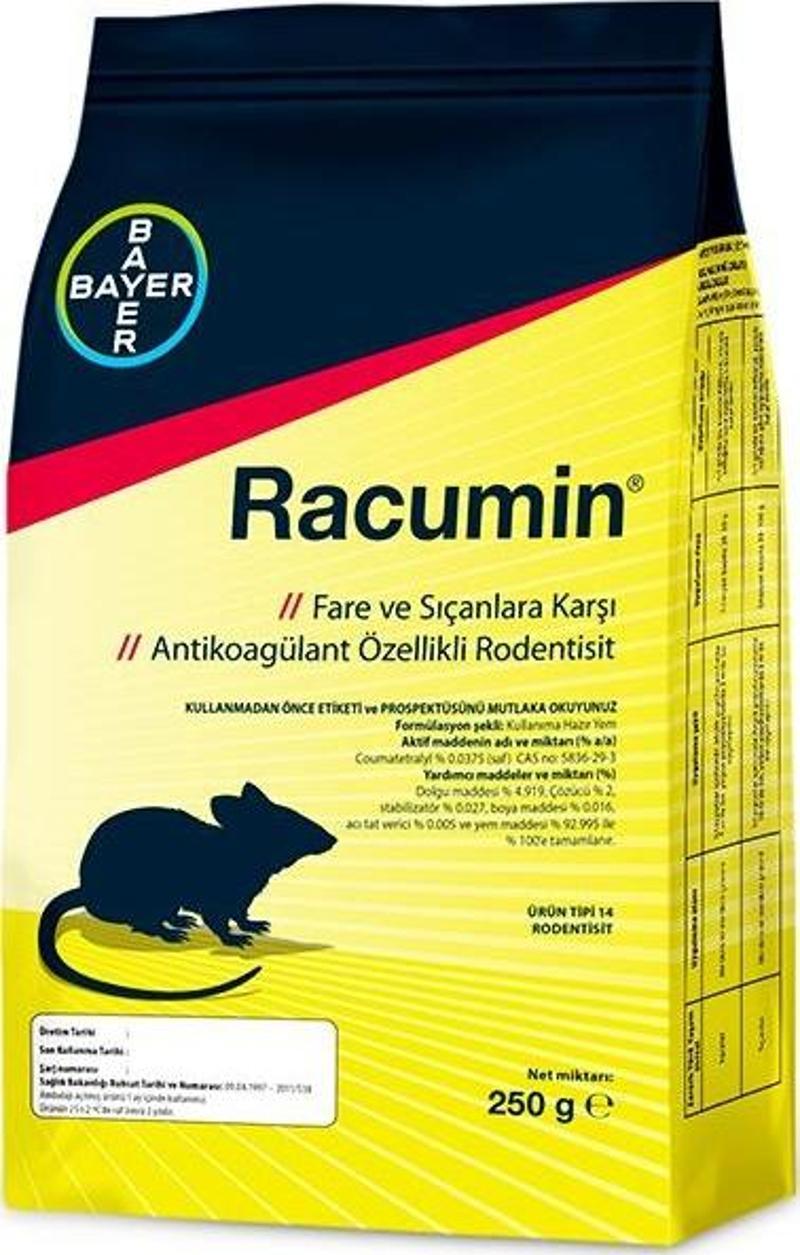 BAYER RACUMİN BUĞDAY FARE YEMİ 250GR. RODETİSİT KUTU 