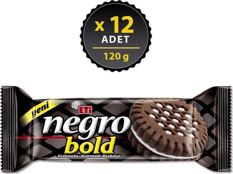 Nero Bold Kakaolu Kremalı Bisküvi 120 g x 12 Adet