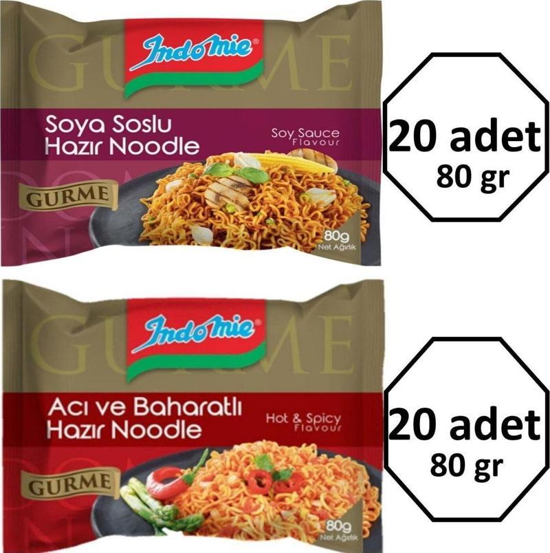 Gurme Karma Paket Acı Ve Baharat Çeşnili 20 Adet Gurme Serisi Soya Soslu Çeşnili 20 Adet