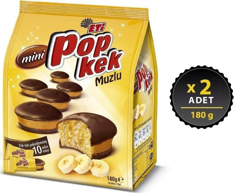 Popkek Mini Muzlu Kek 180 g x 2 Adet