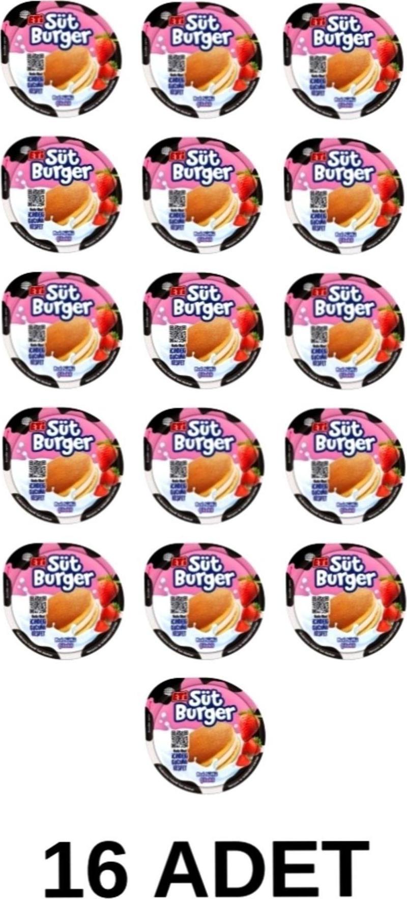 süt burger çilekli 16 adet milk burger strawberry 16 prc sutburger