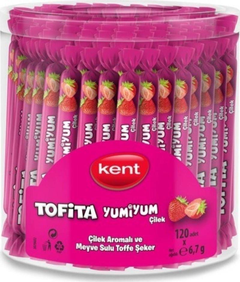 Kent Tofita Yumiyum Çilek 120'li Kutu