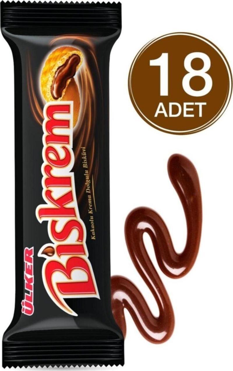 Biskrem Kakaolu Bisküvi 100 Gr X 18 Adet