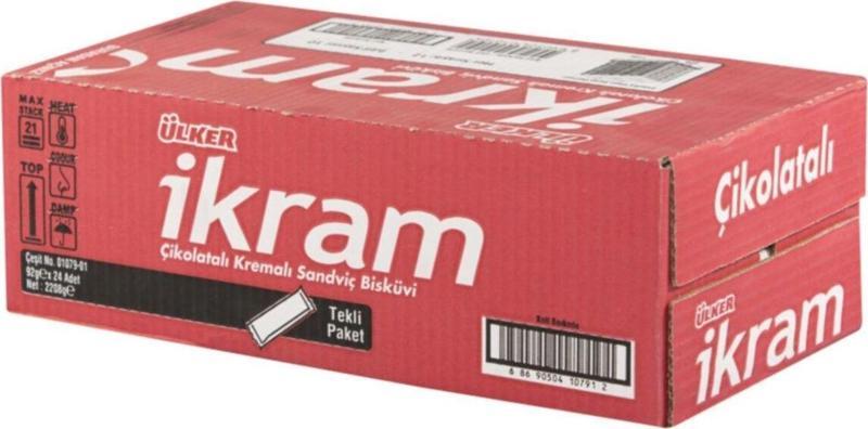 Ikram Çikolata Kremalı Sandviç Bisküvi 84 gr X 24 Adet