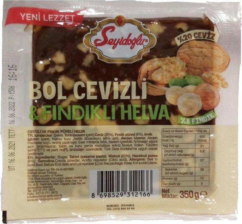 Bol Cevizli & Fındıklı Helva 350 Gr Yaz Helvası