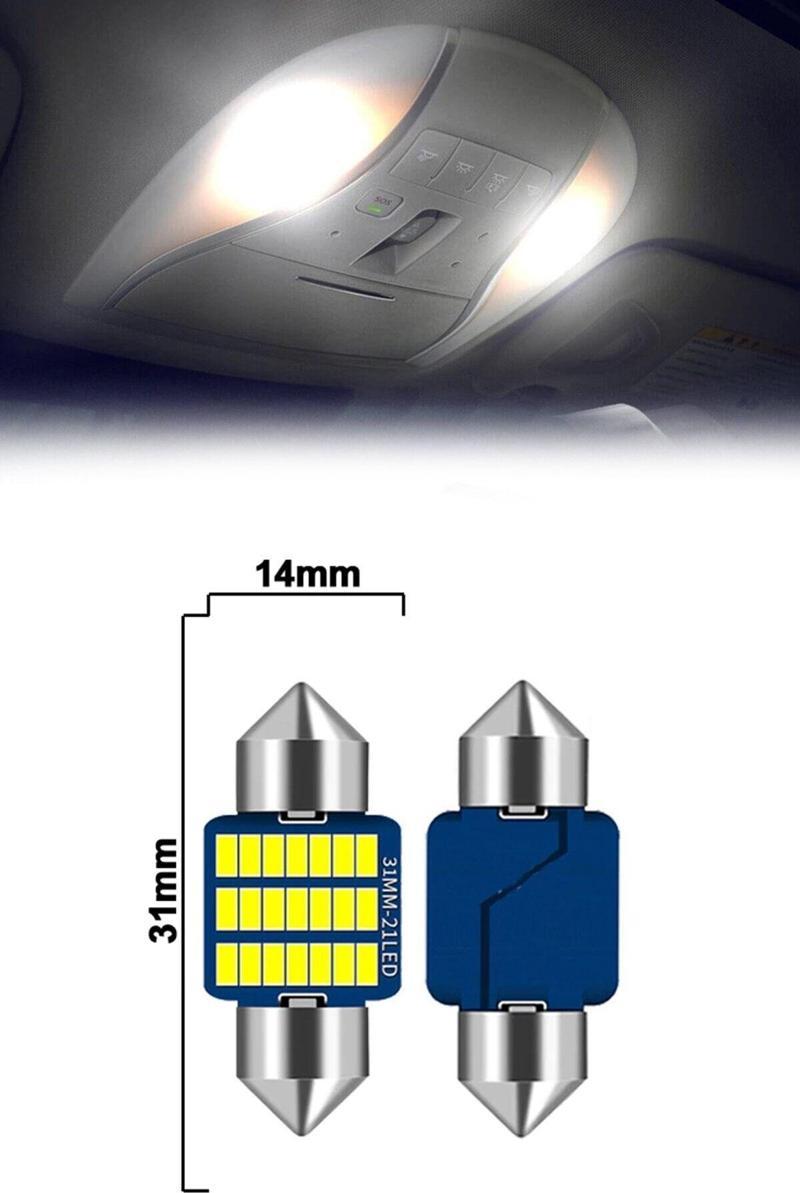 Sofit Led Canbus 31mm Iç Aydınlatma Plaka Lamba T10 21 Led 2 Adet