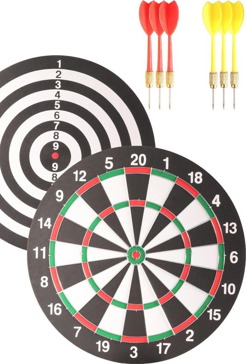 Dart Seti 38 cm (15 İnç) + 6 Dart Oku (6 Gr) Hedef Tahtası