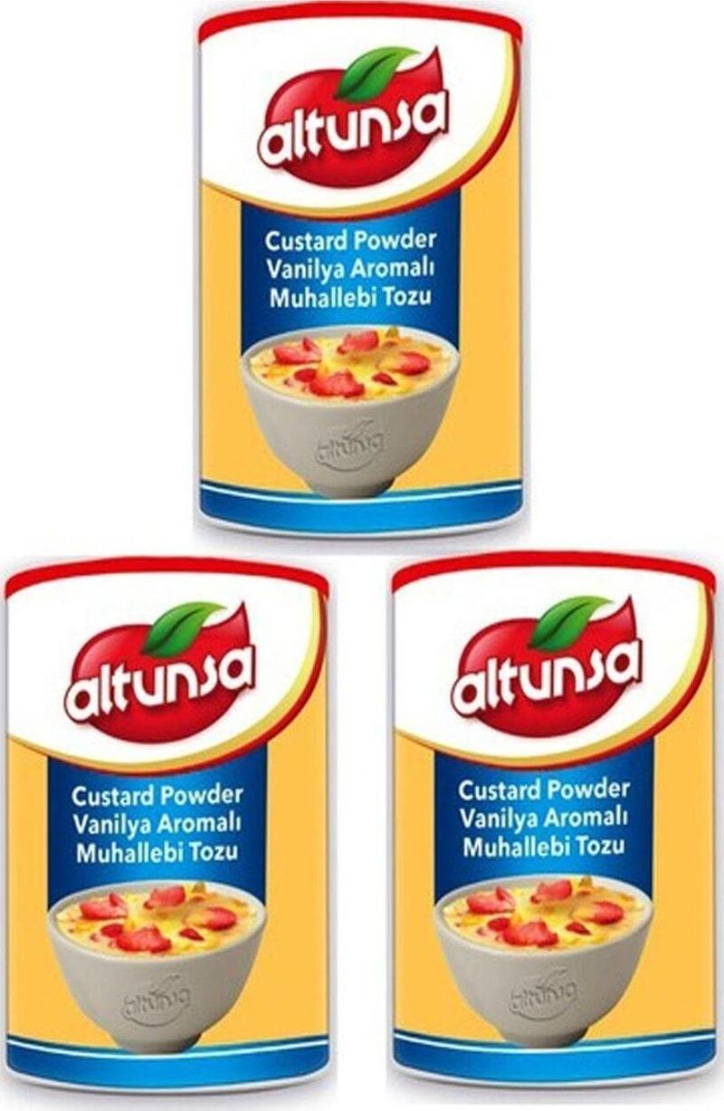 Custard Powder Vanılya Aromalı "Muhallebı Tozu" 250 G X 3Adet